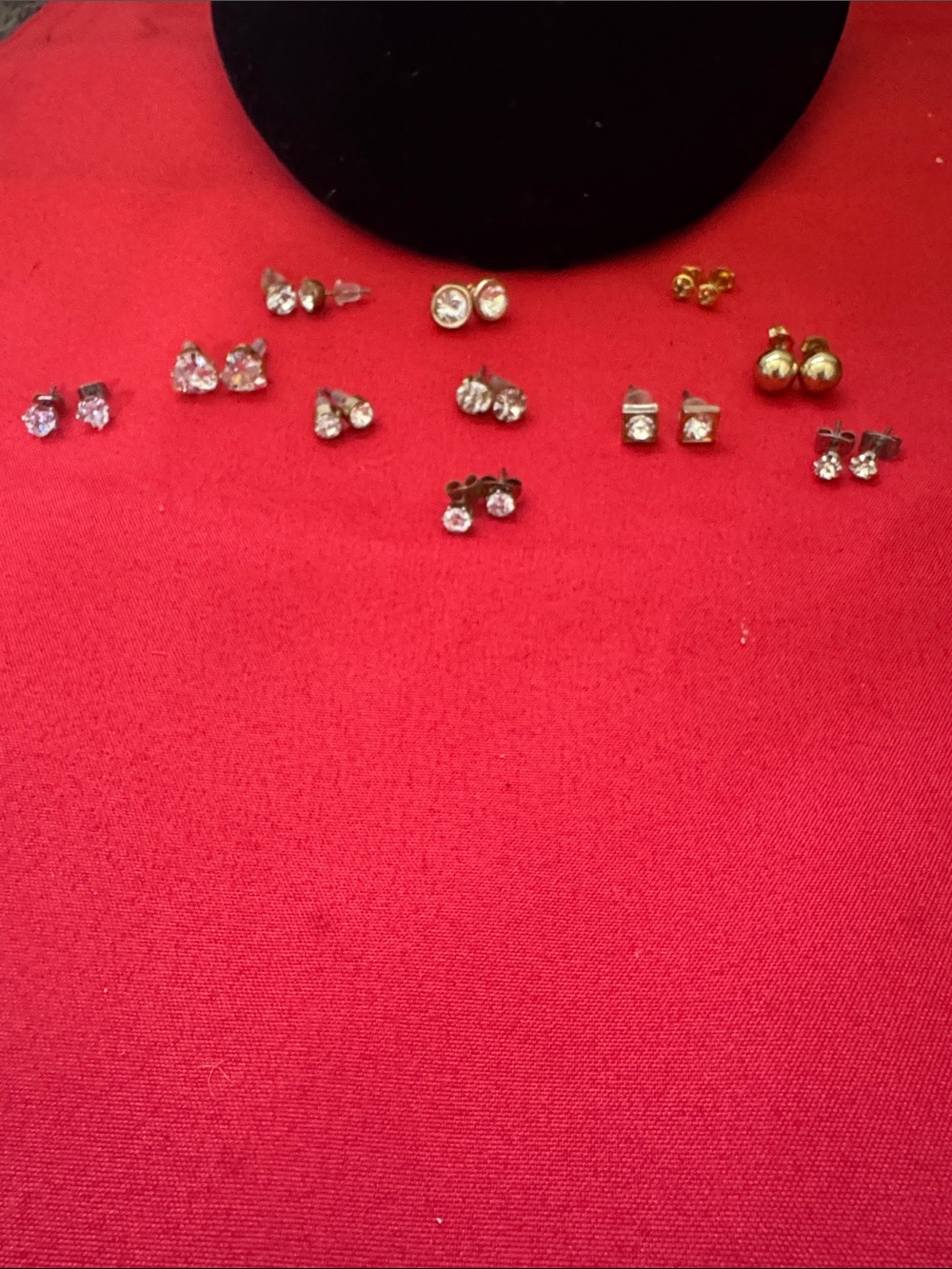 Mixed Stud Earring Set in Gold and Clear Crystal